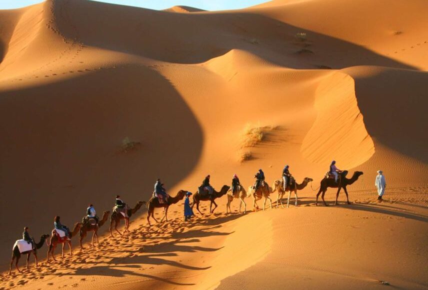 Camel ride during Merzouga Desert Tours